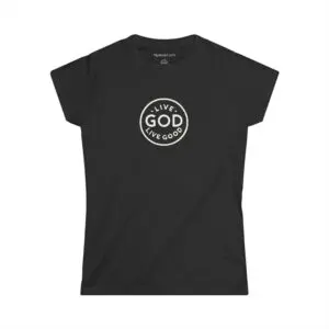 The Women's Softstyle Tee LIVE GOD LIVE GOOD w/ White Letters TM