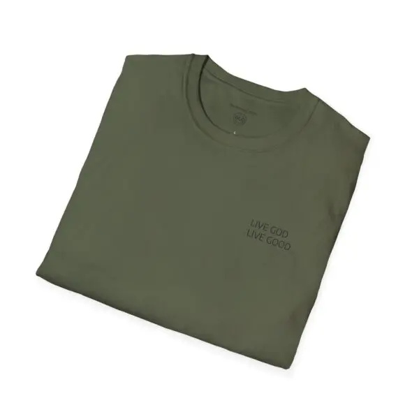 LIVE GOD LIVE GOOD Black Label Unisex Softstyle T-Shirt TM - Image 14