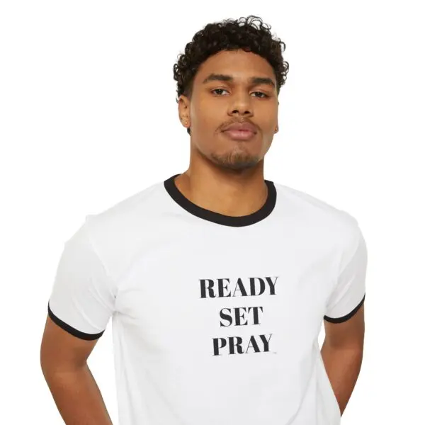 READY SET PRAY Unisex Cotton Ringer T-Shirt TM - Image 6