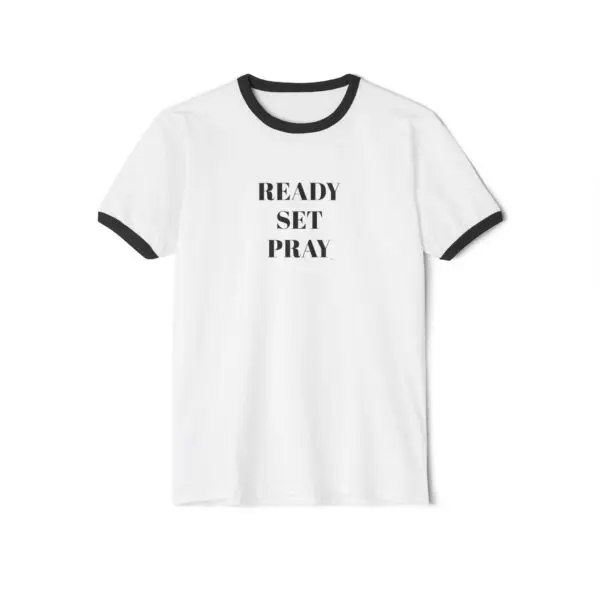 READY SET PRAY Unisex Cotton Ringer T-Shirt TM - Image 4