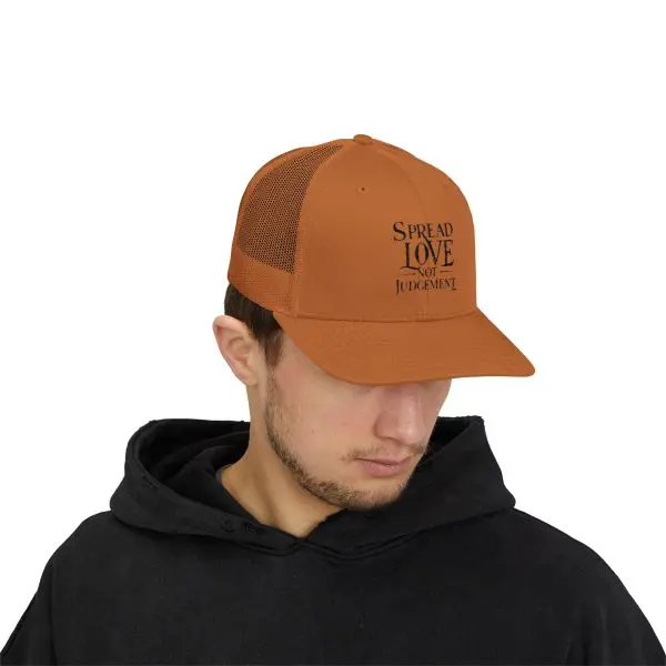 A Snapback Trucker Cap Spread Love Not Judgement TM - Image 30