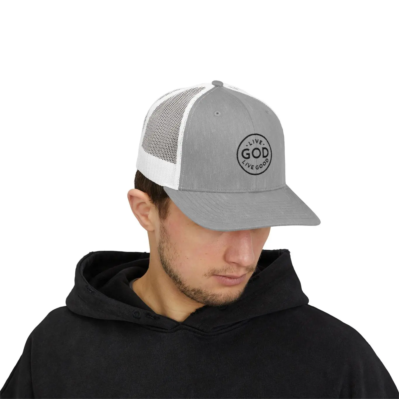 A Snapback Trucker Cap LIVE GOD LIVE GOOD TM - Image 47