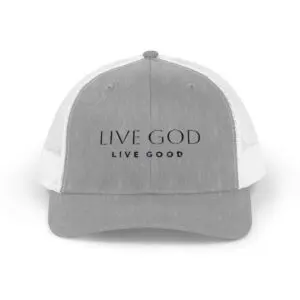 A Snapback Trucker Cap LIVE GOD LIVE GOOD TM