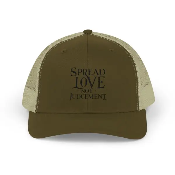 A Snapback Trucker Cap Spread Love Not Judgement TM - Image 34