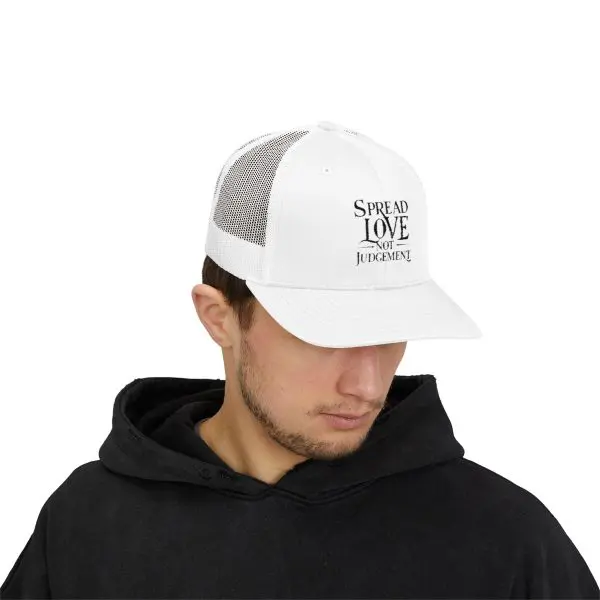 A Snapback Trucker Cap Spread Love Not Judgement TM - Image 6