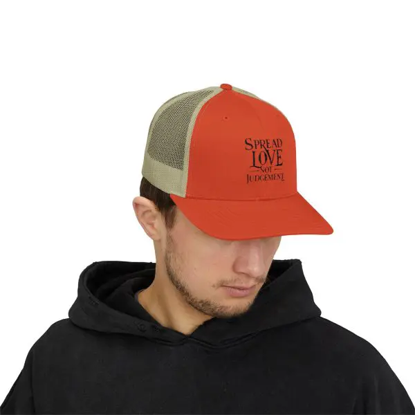 A Snapback Trucker Cap Spread Love Not Judgement TM - Image 12