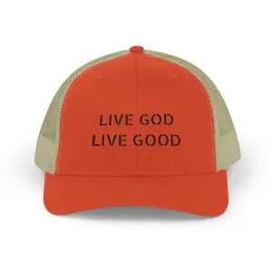 A Snapback Trucker Cap LIVE GOD LIVE GOOD TM