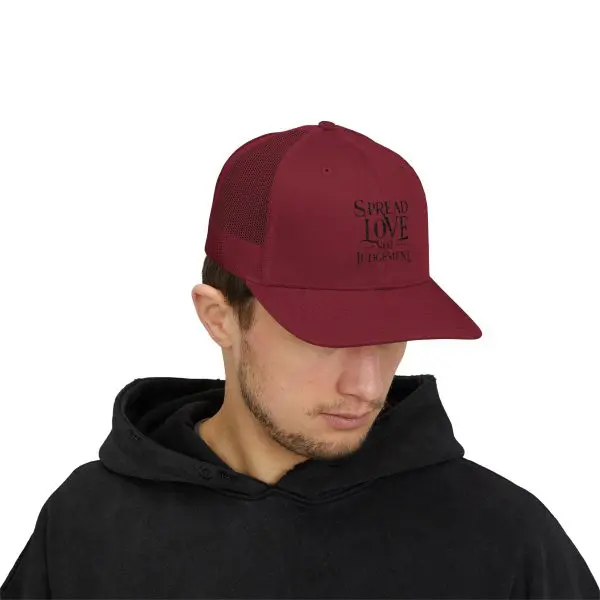 A Snapback Trucker Cap Spread Love Not Judgement TM - Image 48