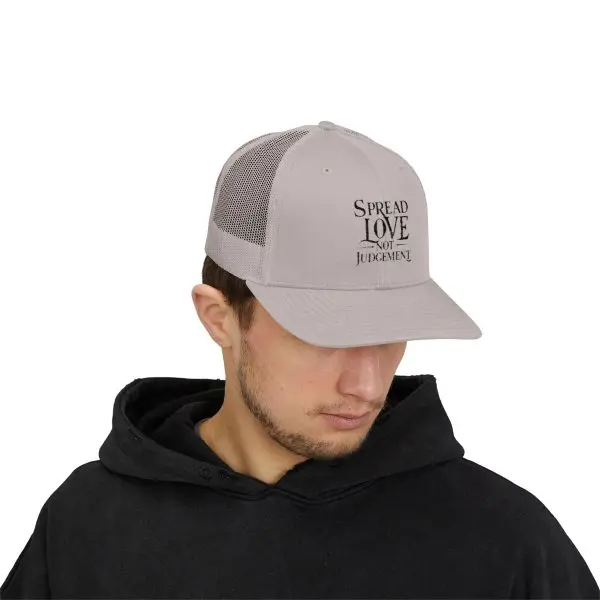A Snapback Trucker Cap Spread Love Not Judgement TM - Image 9