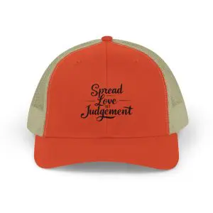 A Snapback Trucker Cap Spread Love Not Judgement TM