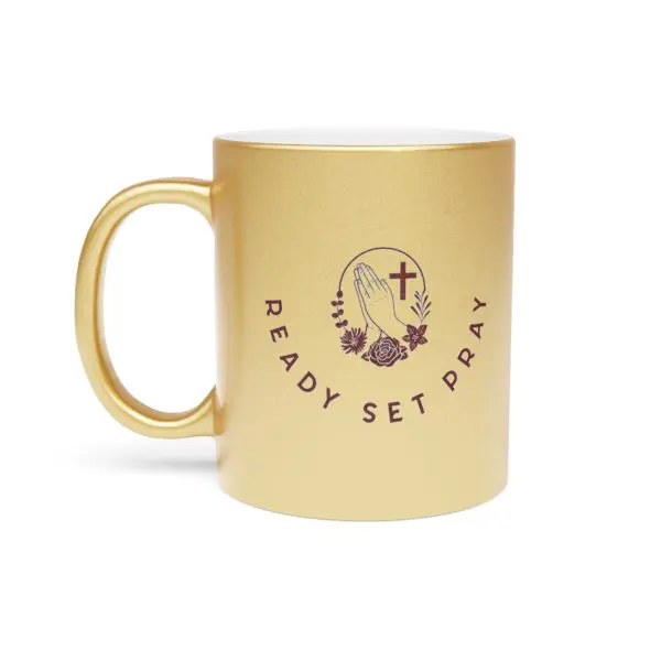 Metallic Mug (SilverGold) 11oz READY SET PRAY TM - Image 2