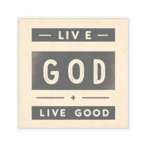 LIVE GOD LIVE GOOD Kiss-Cut Stickers TM