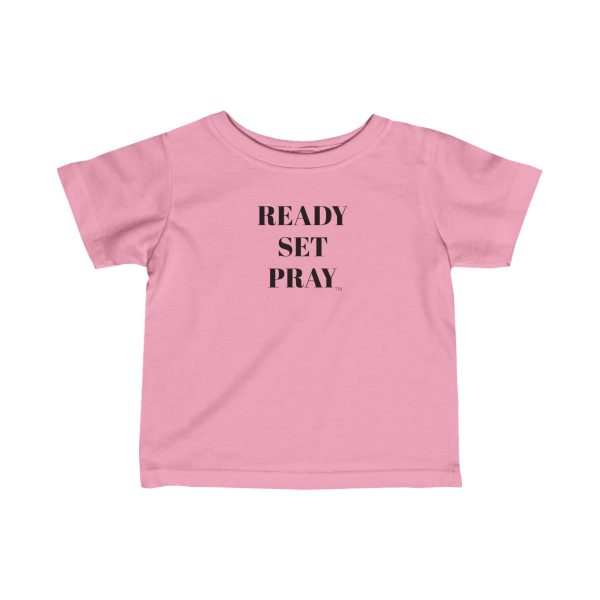 Infant Fine Jersey Tee READY SET PRAY  Black Letters TM - Image 22