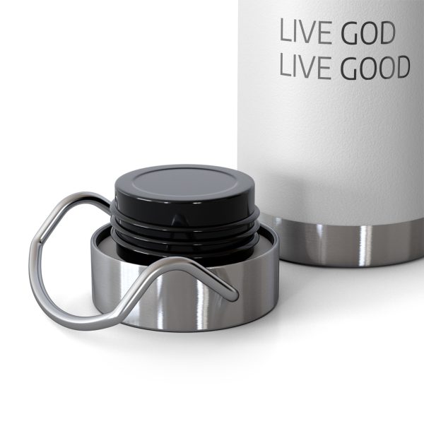 Copper Vacuum Insulated Bottle, 22oz LIVE GOD LIVE GOOD Black Letters TM - Image 19