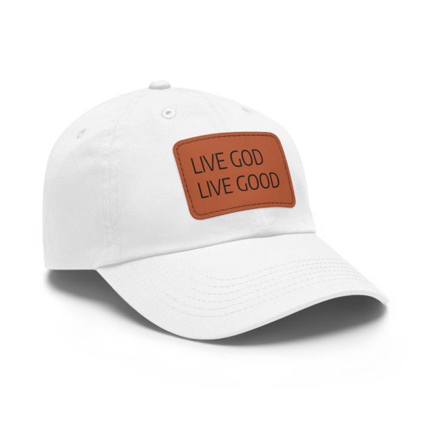 Hat with Leather Patch (Rectangle) LIVE GOD LIVE GOOD TM - Image 2