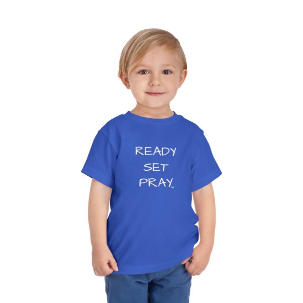 READY SET PRAY Toddler Short Sleeve Tee White Letters TM - Image 3