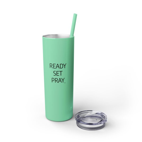 Cup Skinny Tumbler with Straw, 20oz READY SET PRAY TM - Image 114