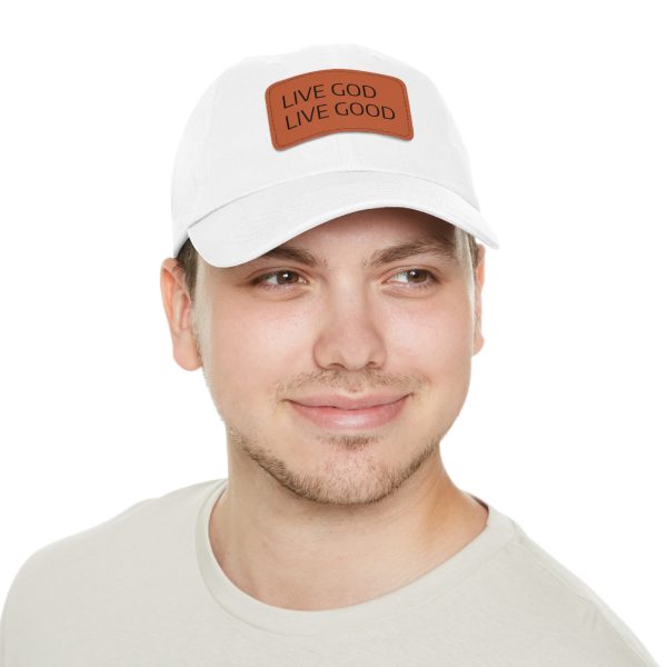 Hat with Leather Patch (Rectangle) LIVE GOD LIVE GOOD TM - Image 5