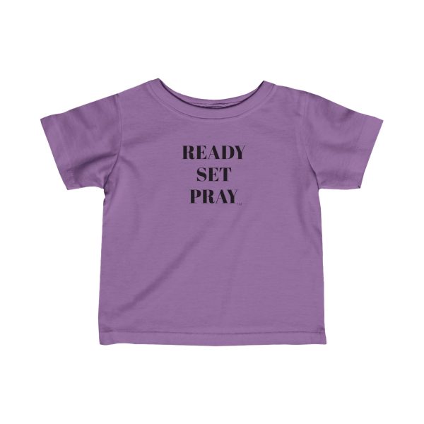 Infant Fine Jersey Tee READY SET PRAY  Black Letters TM - Image 19