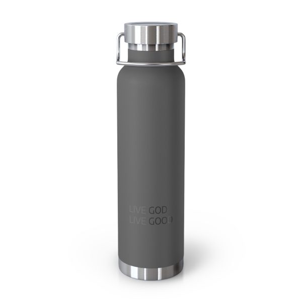 Copper Vacuum Insulated Bottle, 22oz LIVE GOD LIVE GOOD Black Letters TM - Image 22