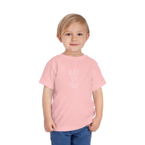 READY SET PRAY Toddler Short Sleeve Tee White Letters TM - Image 23