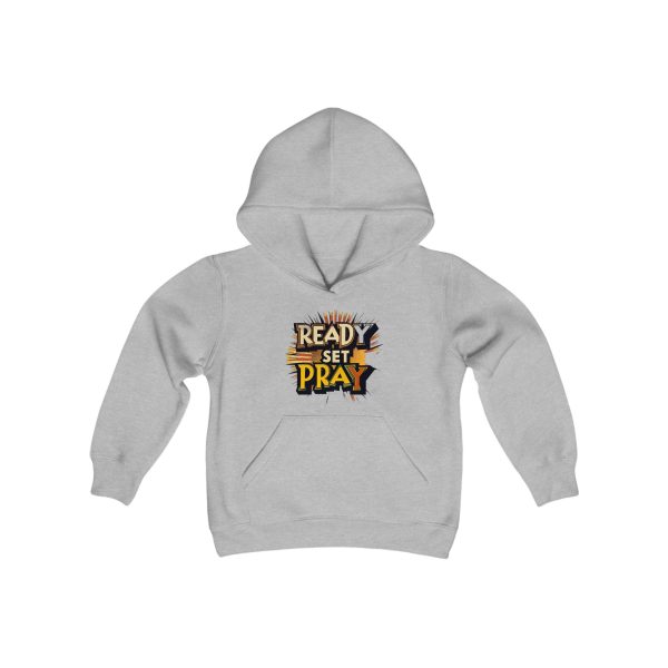 Heavy Blend Kids Hooded Sweatshirt READY SET PRAY TM - Image 5