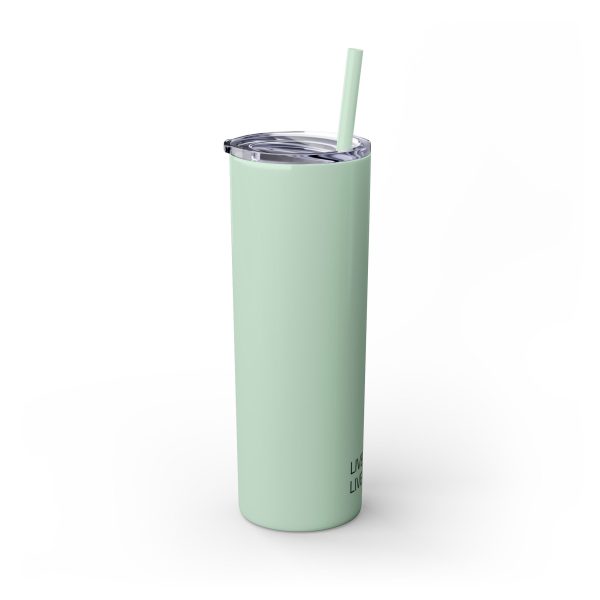 Cup Skinny Tumbler with Straw, 20oz LIVE GOD LIVE GOOD TM - Image 110