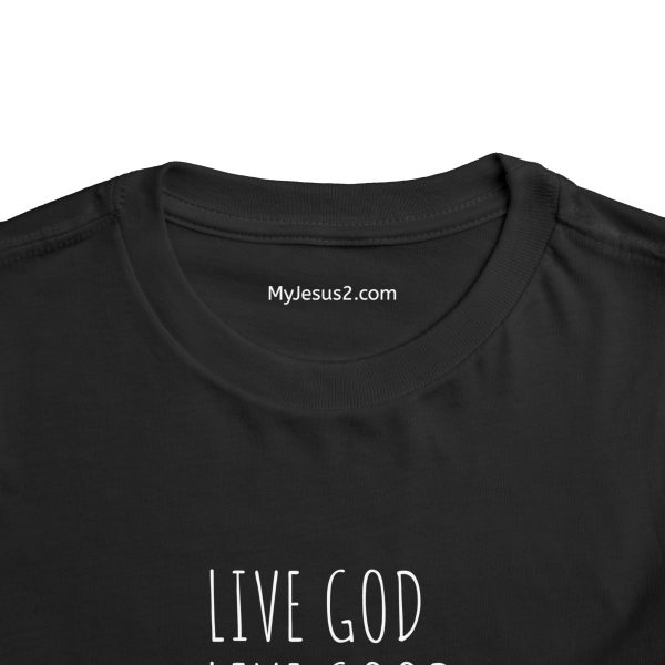 LIVE GOD LIVE GOOD Toddler Short Sleeve Tee White Letters TM - Image 12