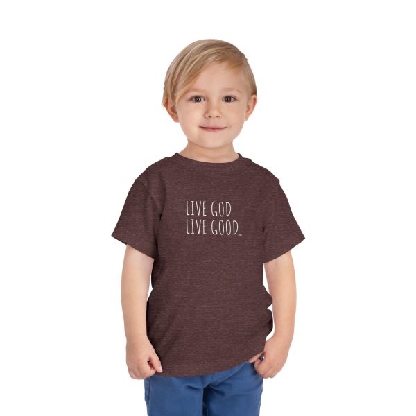 LIVE GOD LIVE GOOD Toddler Short Sleeve Tee White Letters TM - Image 39