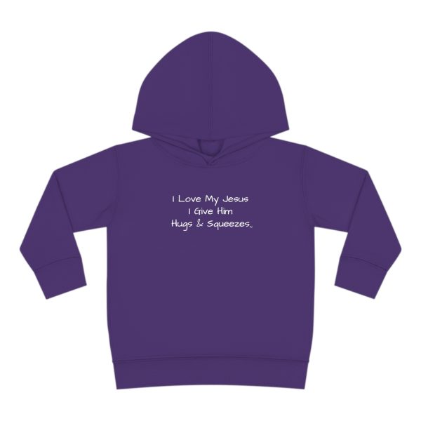 I Love My Jesus I Give Him Hugs & Squeezes Toddler Pullover Fleece Hoodie TM - Image 25