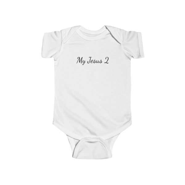 Infant Fine Jersey Bodysuit My Jesus 2 Black Letters TM - Image 3