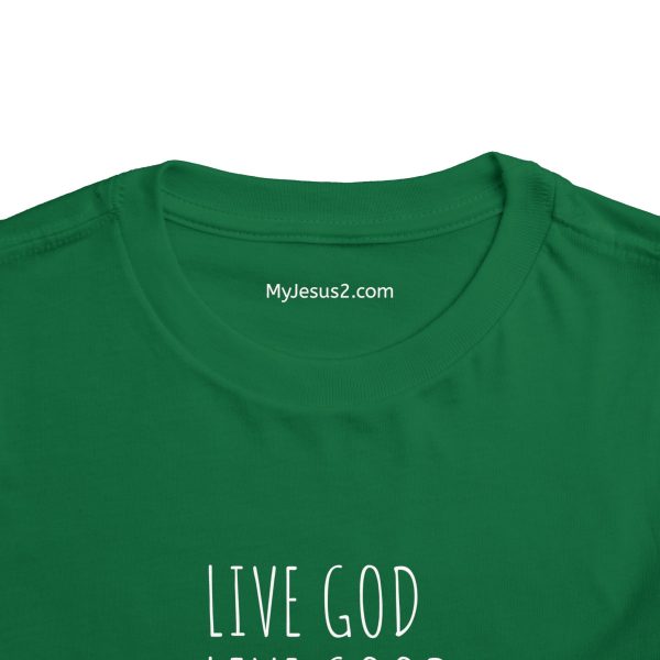 LIVE GOD LIVE GOOD Toddler Short Sleeve Tee White Letters TM - Image 16