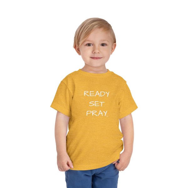 READY SET PRAY Toddler Short Sleeve Tee White Letters TM - Image 15