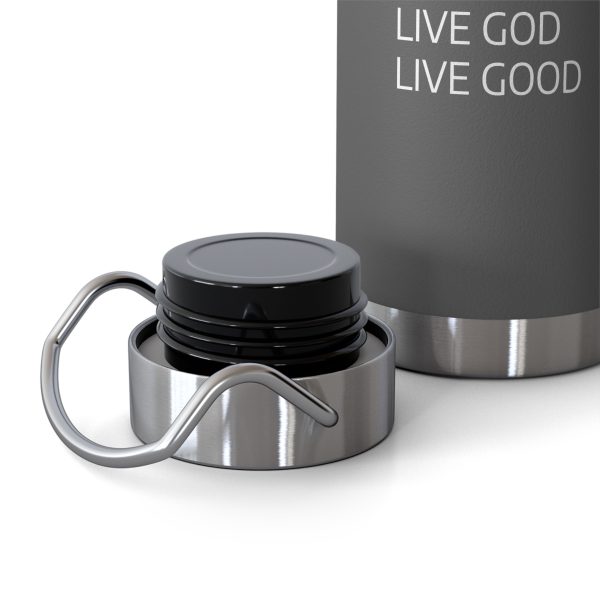 Copper Vacuum Insulated Bottle, 22oz LIVE GOD LIVE GOOD White Letters TM - Image 6