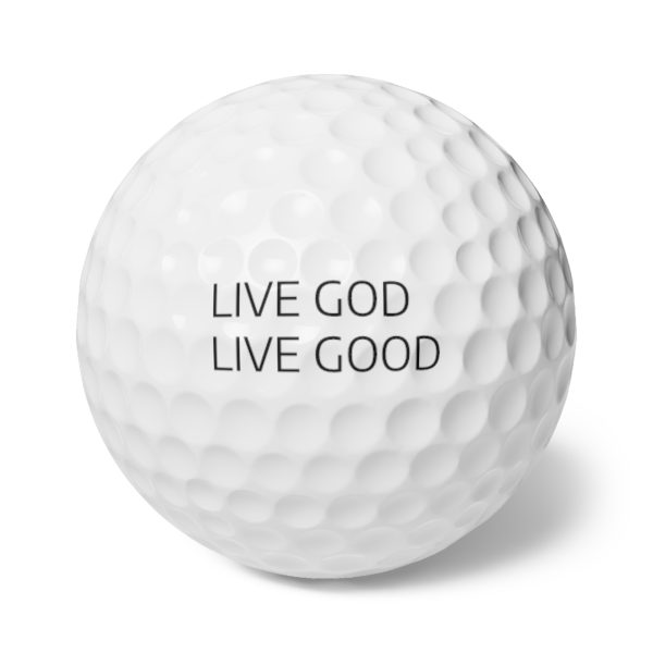 Golf Balls, 6pcs LIVE GOD LIVE GOOD TM