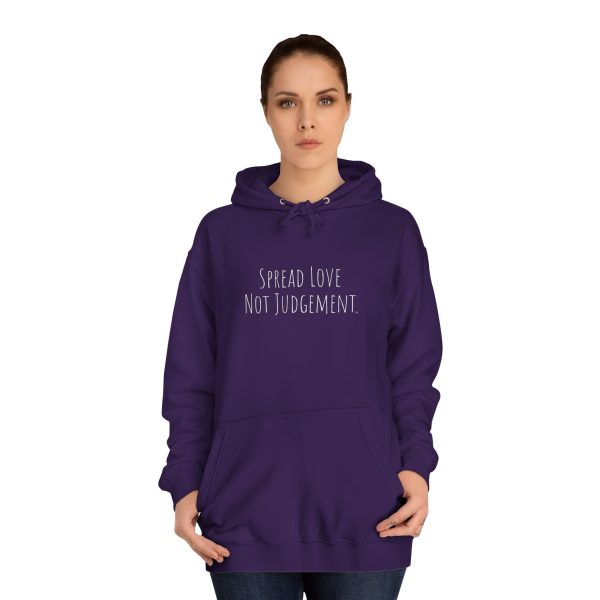 Unisex College Hoodie Spread Love Not Judgement TM - Image 4