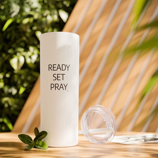 Cup Skinny Tumbler with Straw, 20oz READY SET PRAY TM - Image 126