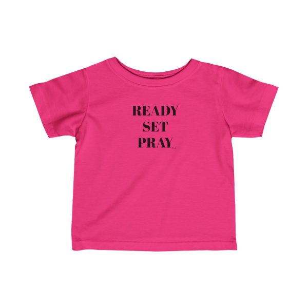 Infant Fine Jersey Tee READY SET PRAY  Black Letters TM - Image 25