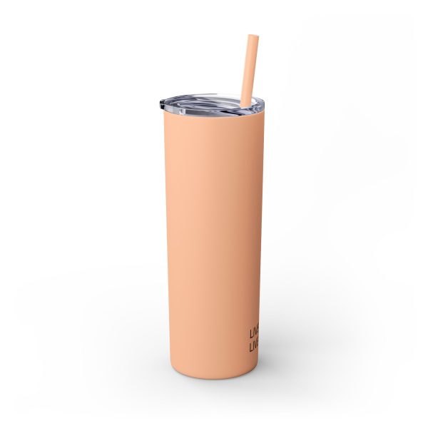 Cup Skinny Tumbler with Straw, 20oz LIVE GOD LIVE GOOD TM - Image 2