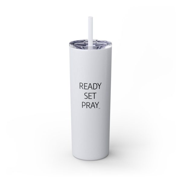 Cup Skinny Tumbler with Straw, 20oz READY SET PRAY TM - Image 46