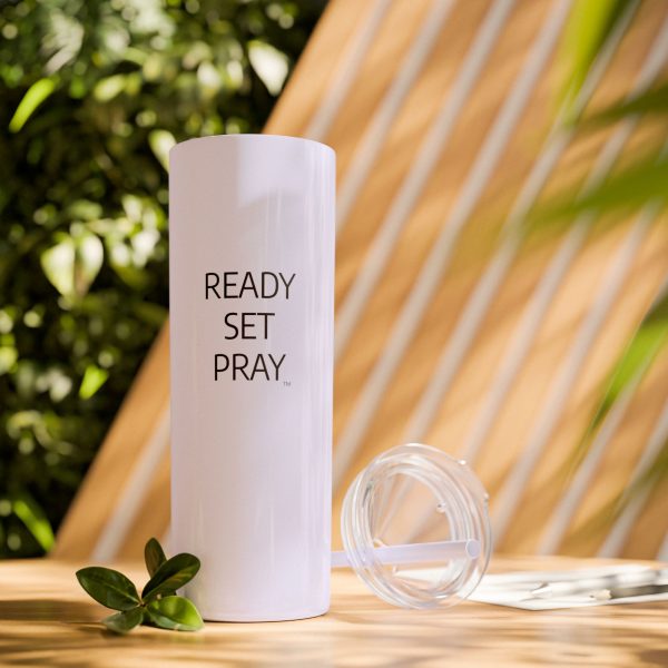 Cup Skinny Tumbler with Straw, 20oz READY SET PRAY TM - Image 63