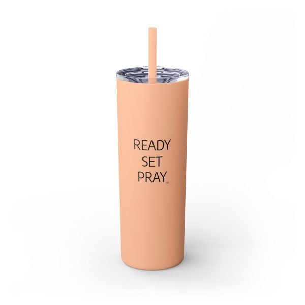 Cup Skinny Tumbler with Straw, 20oz READY SET PRAY TM - Image 10