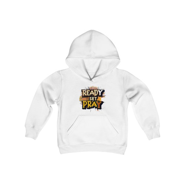 Heavy Blend Kids Hooded Sweatshirt READY SET PRAY TM - Image 3