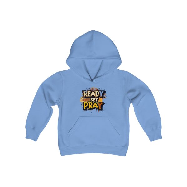 Heavy Blend Kids Hooded Sweatshirt READY SET PRAY TM - Image 9