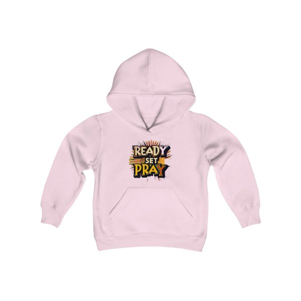 Heavy Blend Kids Hooded Sweatshirt READY SET PRAY TM - Image 11