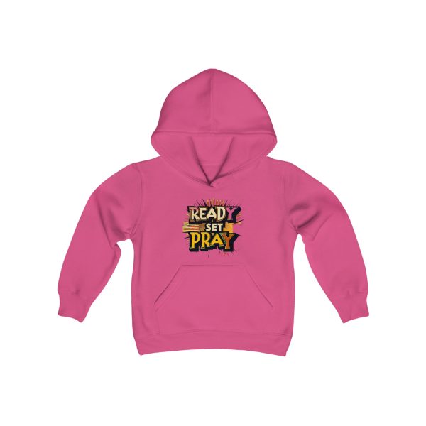 Heavy Blend Kids Hooded Sweatshirt READY SET PRAY TM - Image 13