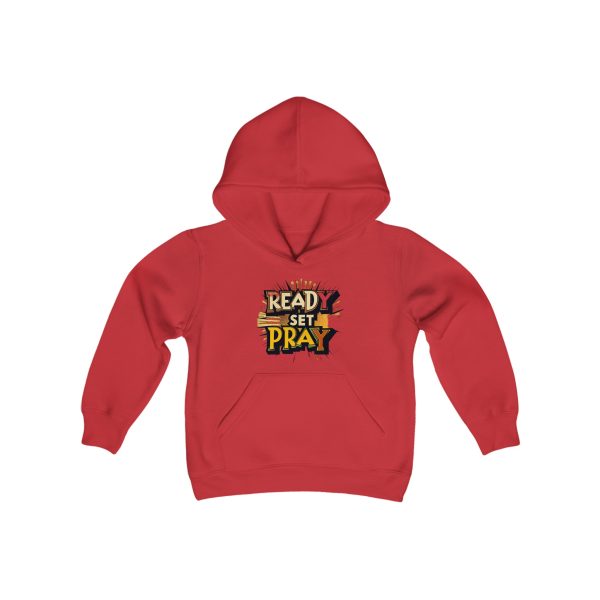 Heavy Blend Kids Hooded Sweatshirt READY SET PRAY TM - Image 15