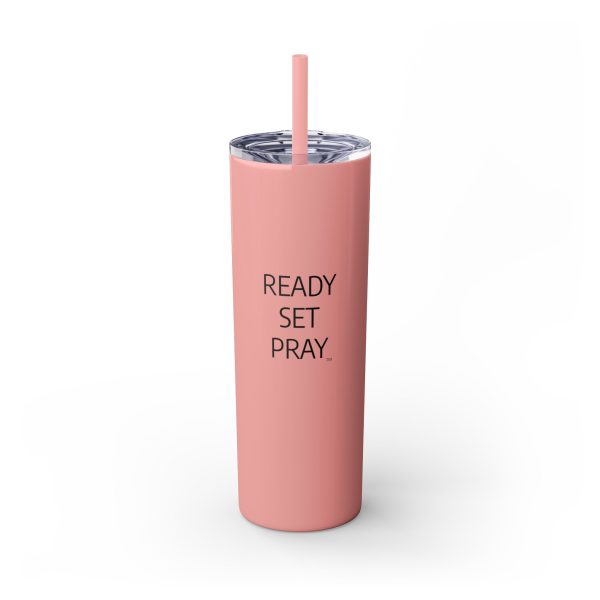 Cup Skinny Tumbler with Straw, 20oz READY SET PRAY TM - Image 19