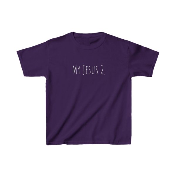 My Jesus 2 Kids Heavy Cotton Tee White Letters TM - Image 11