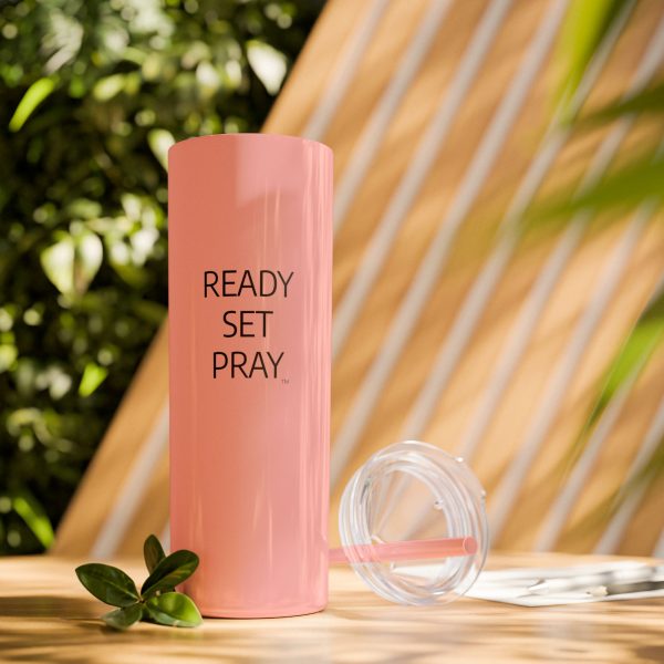 Cup Skinny Tumbler with Straw, 20oz READY SET PRAY TM - Image 27